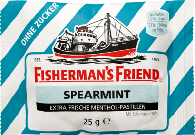 FISHERMANS FRIEND Spearmint ohne Zucker Pastillen