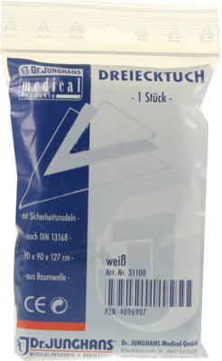 DREIECKTUCH rohweiß 90x90x127 31100