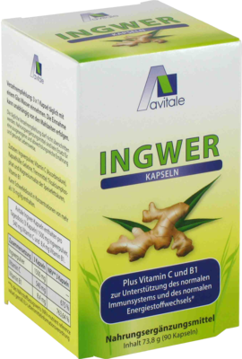 INGWER 500 mg Kapseln+Vitamin B1+C