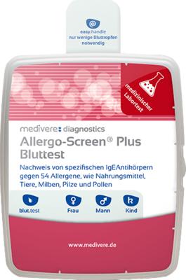 ALLERGO SCREEN Bluttest Nahrungsmittel plus