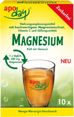 APODAY Magnesium Mango-Maracuja zuckerfrei Pulver