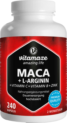 MACA 4:1 hochdosiert+L-Arginin Kapseln