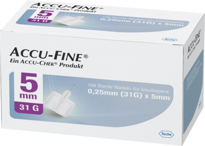 ACCU FINE sterile Nadeln f.Insulinpens 5 mm 31 G