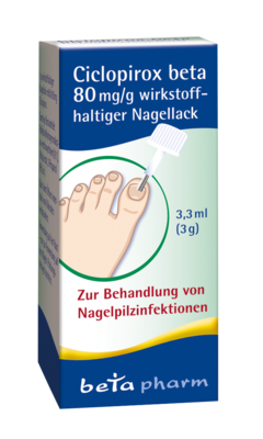 CICLOPIROX beta 80 mg/g wirkstoffhalt.Nagellack