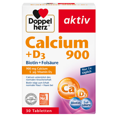 DOPPELHERZ Calcium 900+D3 Tabletten