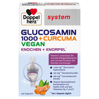 DOPPELHERZ Glucosamin 1000+Curcuma vegan syst.Kps.