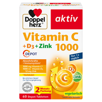 DOPPELHERZ Vitamin C 1000+D3+Zink Depot Tabletten