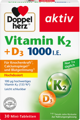 DOPPELHERZ Vitamin K2+D3 1000 I.E. Tabletten