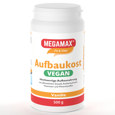 AUFBAUKOST vegan Vanille Megamax Pulver