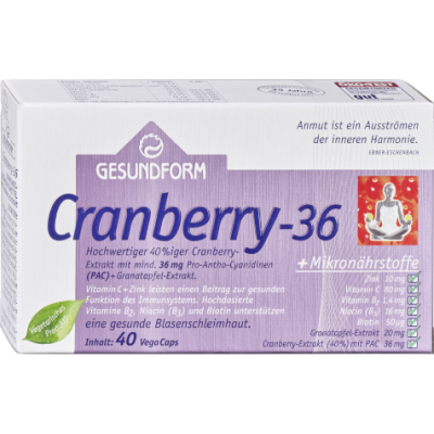 GESUNDFORM Cranberry 36 Kapseln