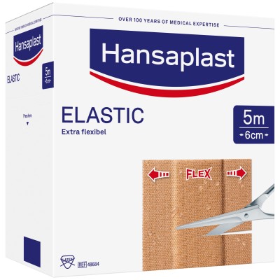 HANSAPLAST Elastic Pflaster 6 cmx5 m