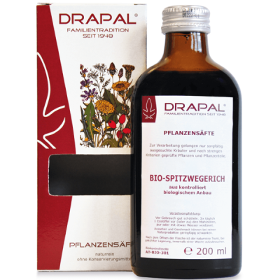 SPITZWEGERICHBLÄTTER Bio Pflanzensaft Drapal