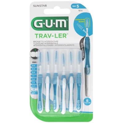 GUM TRAV-LER 1,6mm Tanne blau Interdental+6Kappen