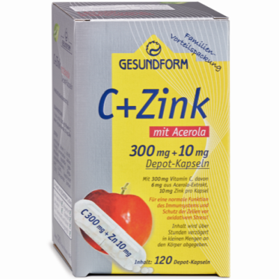 GESUNDFORM C+Zink m.Acerola Depot Kapseln