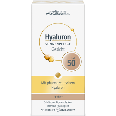 HYALURON SONNENPFLEGE Gesicht Creme LSF 50+ getönt