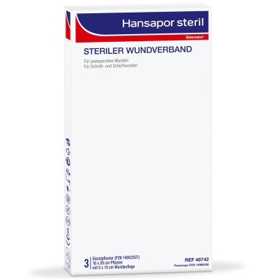 HANSAPOR steril Wundverband 10x20 cm