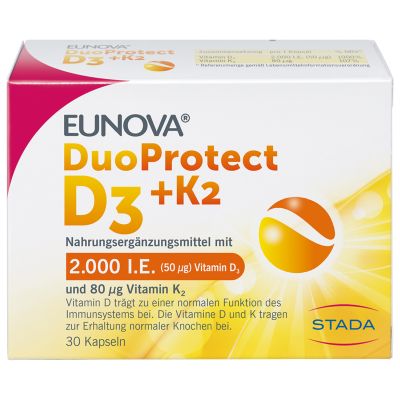 EUNOVA DuoProtect D3+K2 2000 I.E./80 µg Kapseln