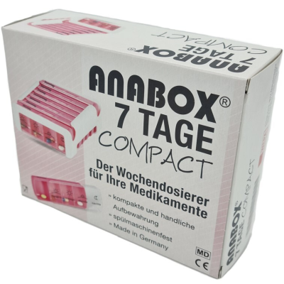 ANABOX Compact 7 Tage Wochendosierer pink/weiß