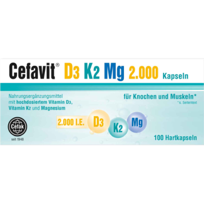 CEFAVIT D3 K2 Mg 2.000 I.E. Hartkapseln