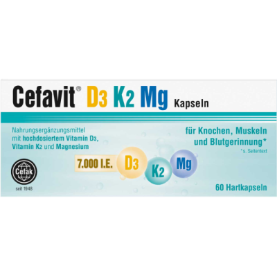 CEFAVIT D3 K2 Mg 7.000 I.E. Hartkapseln