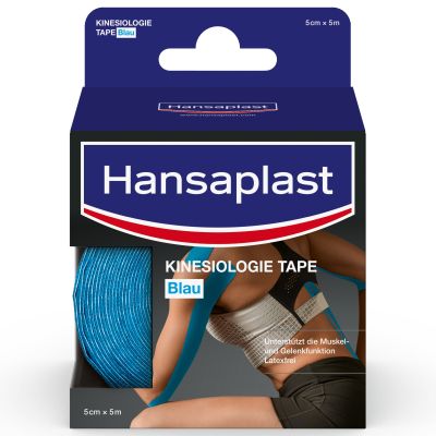 HANSAPLAST Sport Kinesiologie Tape 5 cmx5 m blau