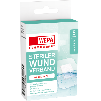 WEPA Wundverband wasserdicht 7,2x5 cm steril