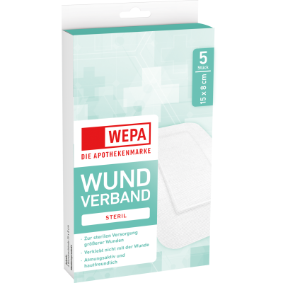 WEPA Wundverband wasserdicht 8x15 cm steril