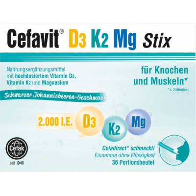 CEFAVIT D3 K2 Mg 2.000 I.E. Stix Granulat