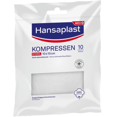 HANSAPLAST Kompressen steril 10x10 cm