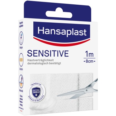 HANSAPLAST Sensitive Pflast.hypoallergen 8 cmx1 m