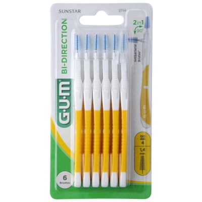 GUM Bi-Direction Interdentalb.1,4 mm gelb