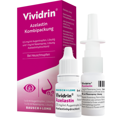 VIVIDRIN Azelastin Kombip. 0,5mg/ml ATR+1mg/ml NAS