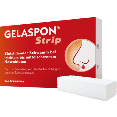 GELASPON Strip 1x1x4 cm Gelatineschwamm