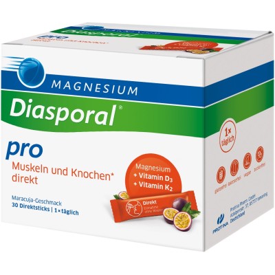 MAGNESIUM DIASPORAL pro D3+K2 Musk.+Knochen direkt