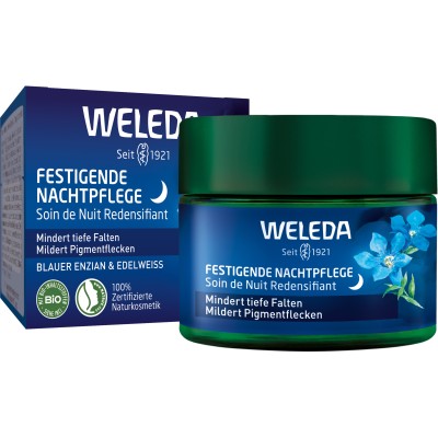 WELEDA festigende Nachtpflege blauer Enz.&Edelwei.