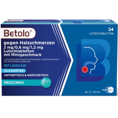 BETOLO gegen Halsschm.2/0,6/1,2 mg Lut.-Tab.Minz