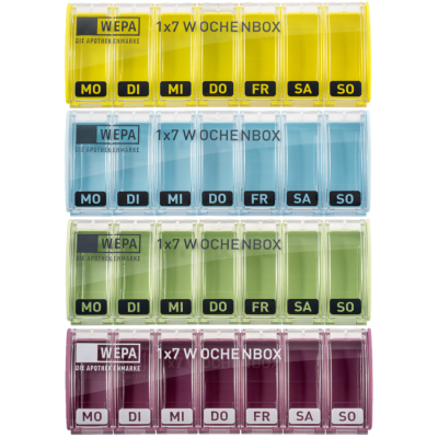 WEPA 1x7 Wochenbox farbig sortiert/pastell