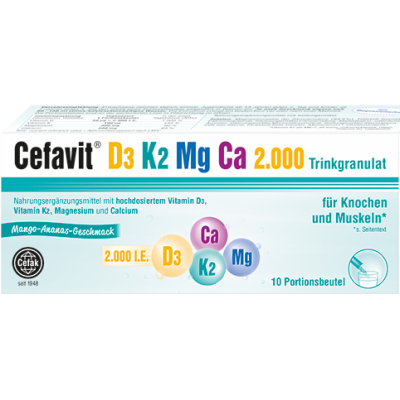 CEFAVIT D3 K2 Mg Ca 2.000 Trinkgranulat