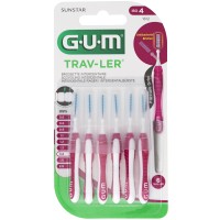 GUM TRAV-LER 1,4mm Kerze pink Interdental+6Kappen