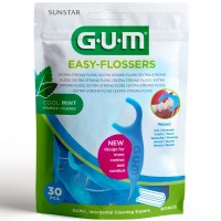 GUM Easy-Flossers Zahnseidesti.gew.mint+Reise-Et.