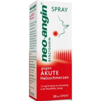 NEO-ANGIN Benzydamin Spray gegen akute Halsschmer.