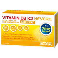 VITAMIN D3 K2 Hevert plus Ca Mg 4000 IE/2 Kapseln